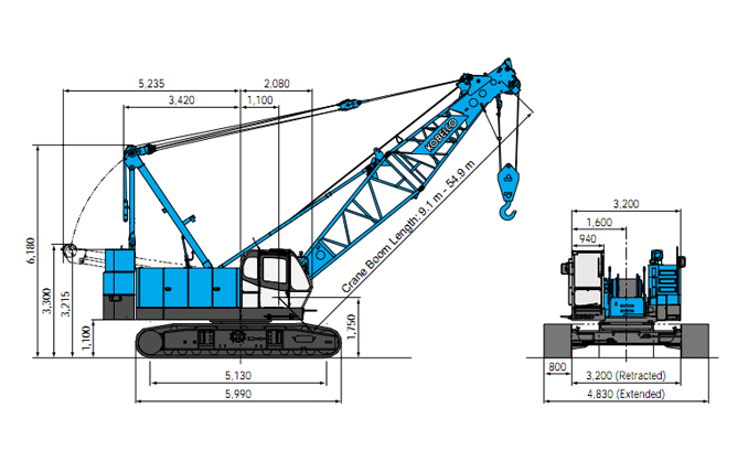 180 Ton Crawler Crane Load Chart