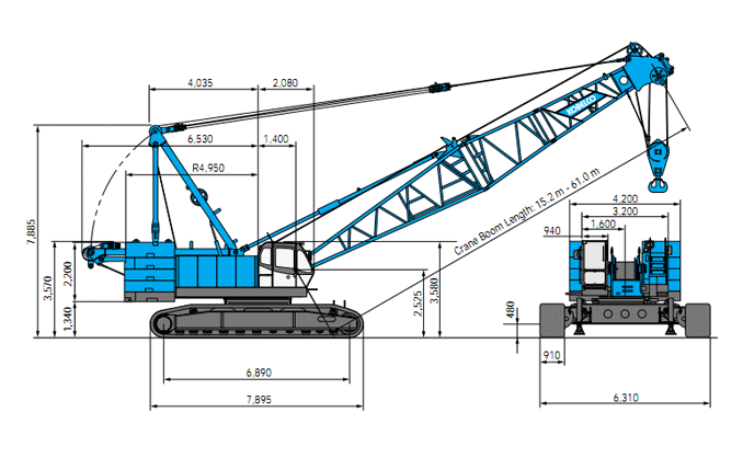 600 Ton Crawler Crane Load Chart