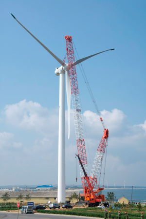 中国(威海)での風力発電建設